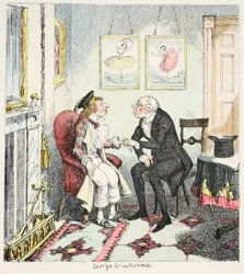 O Sr. Lambkin acha que tem andado muito depressa na Busca de Medida e Diversão, no Livro dos Solteiros ou no Progresso do Sr. Lambkins, pub. 1844